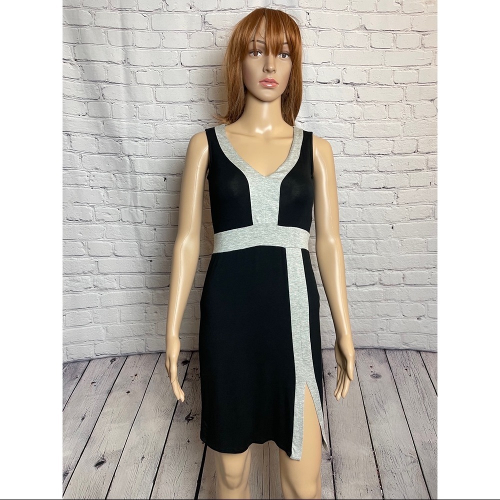 NWT New Red Haute Black Grey Jersey Dress Size XS